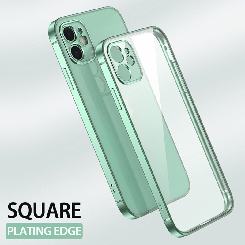 Classic Square Frame Plating Soft Silicone Ca iPhone 12 mini 11 Pro XS Max X XR 7 8 Plus Thin Clear Cover, Darkgreen
Classic Square Frame Plating Soft Silicone Ca iPhone 12 mini 11 Pro XS Max X XR 7 8 Plus Thin Clear Cover, Darkgreen