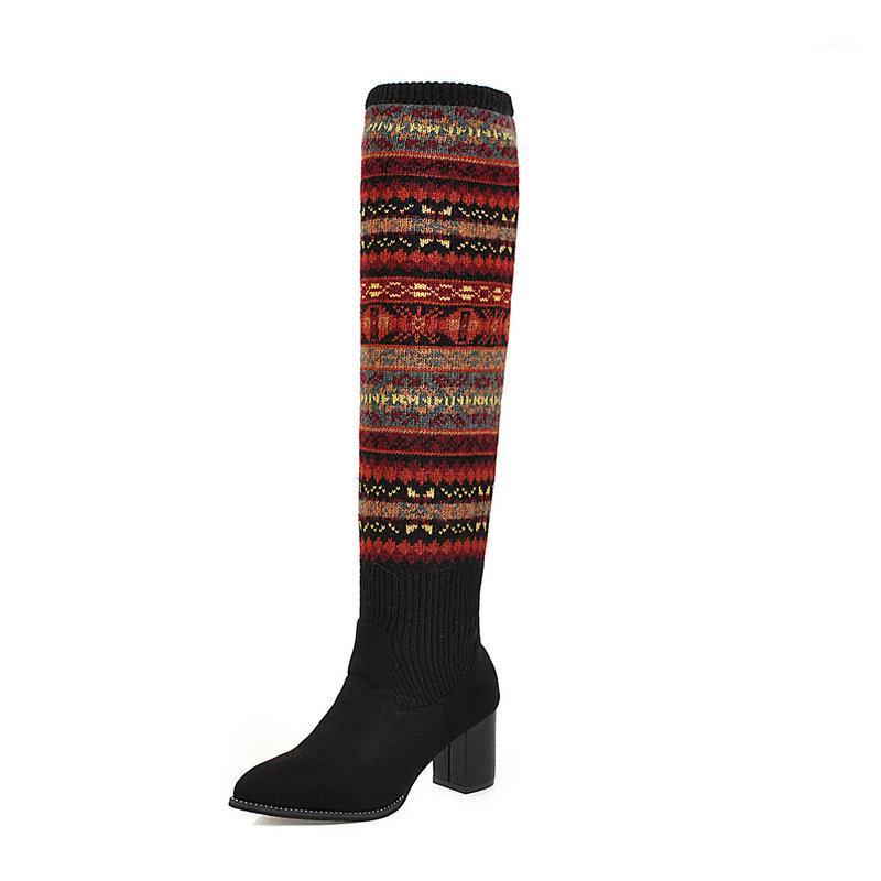 Mixed Colors Socks Boots Women Over The Knee High Boots Plus Size High Heeled Shoes Woman Autumn Winter Warm Long1, Black
Mixed Colors Socks Boots Women Over The Knee High Boots Plus Size High Heeled Shoes Woman Autumn Winter Warm Long1, Black