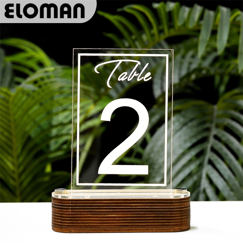 Handmade LED wedding table number ELOMAN clear acrylic table numbers for village wedding event party table decoration 201128
Handmade LED wedding table number ELOMAN clear acrylic table numbers for village wedding event party table decoration 201128