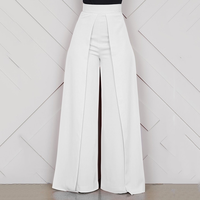 Spring Summer High Waist Pant Women Elegant Work Office Casual Long Trousers Back Zipper Wide Leg Pants Pantalon Femme 201031, White
Spring Summer High Waist Pant Women Elegant Work Office Casual Long Trousers Back Zipper Wide Leg Pants Pantalon Femme 201031, White
