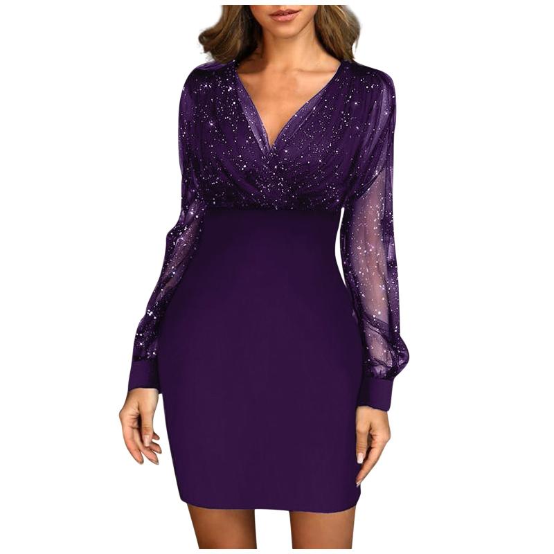 2020 New Women Elegant Work Wear Slim Fit Mini Casual Dress V-Neck Vintage Retro Sequins Bodycon Party Night Mini Dress #25, Gray
2020 New Women Elegant Work Wear Slim Fit Mini Casual Dress V-Neck Vintage Retro Sequins Bodycon Party Night Mini Dress #25, Gray