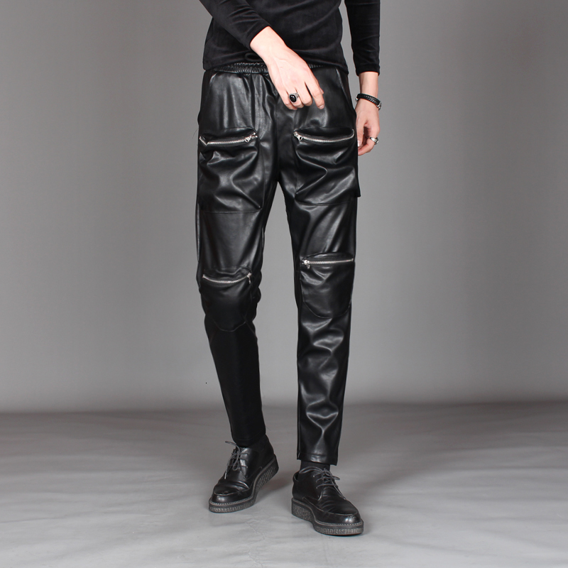 2021 New Original Male Fashion Korean Self-dressing Locomotive Leather Pants Custom-made Pu Decoration Color Pants. M5SJ, 01
2021 New Original Male Fashion Korean Self-dressing Locomotive Leather Pants Custom-made Pu Decoration Color Pants. M5SJ, 01