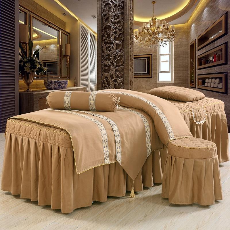 4pcs/set Brief Massage Bed Skirt for Beauty Treatment Beauty Salon Duvet Cover Pillowcase Stool Cover Bedding Set 4PCS #601, Color 06
4pcs/set Brief Massage Bed Skirt for Beauty Treatment Beauty Salon Duvet Cover Pillowcase Stool Cover Bedding Set 4PCS #601, Color 06