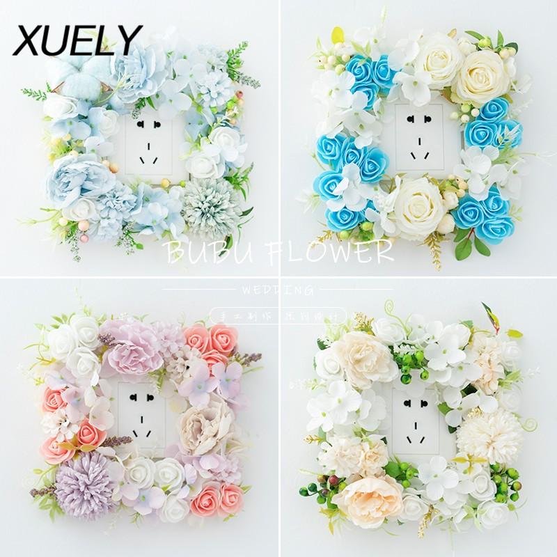 Pastoral European creative artificial flower switch decorative socket sticker wedding room switch cover protection flower wreath, Yellow
Pastoral European creative artificial flower switch decorative socket sticker wedding room switch cover protection flower wreath, Yellow