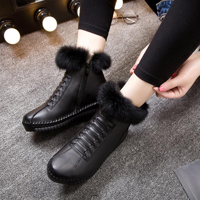 woman shoes Fur Winter Boots Genuine Leather Women's Boots Female Snow Plush Ankle Zip Zapatos Mujer Botas sy452, Black short plush
woman shoes Fur Winter Boots Genuine Leather Women's Boots Female Snow Plush Ankle Zip Zapatos Mujer Botas sy452, Black short plush