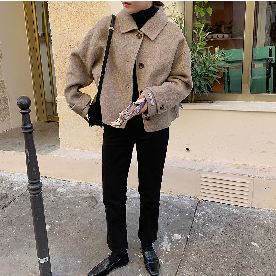 Autumn Winter Korean Short Women Coat Single Breasted Solid Color Elegant Warm Streetwear Elegant Vestidos Casual Ladies Jackets 201106