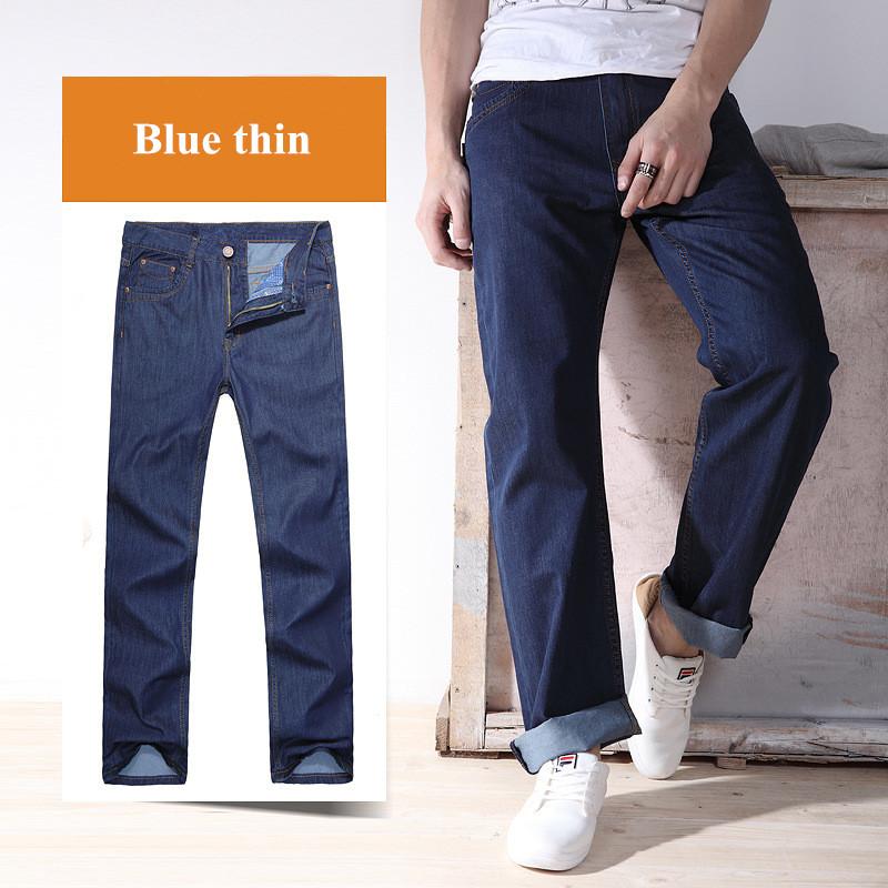 SEAUSLIM Black Baggy Jeans Men 2020 Fashion Men Straight Jean Pant Big Size 48 42 33 34 36 38 Casual Loose Style Jeans Q-GZZL-02