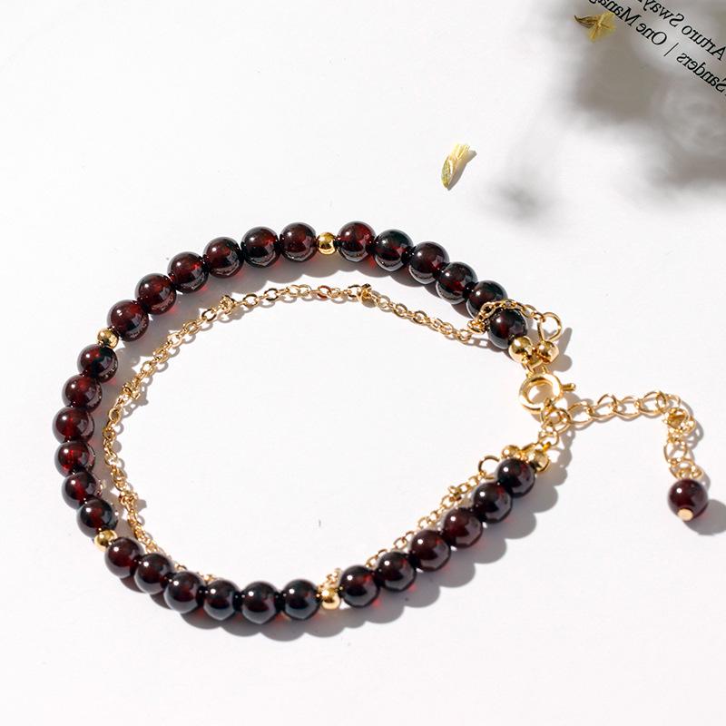 Natural Stone Garnet Beads Bracelet Wine Red Gold Plated Double Layer Strand Bangles Bracelets for Women Jewelry 2020 YBR200
Natural Stone Garnet Beads Bracelet Wine Red Gold Plated Double Layer Strand Bangles Bracelets for Women Jewelry 2020 YBR200