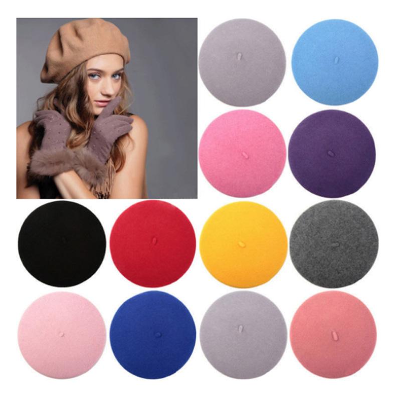 Berets Fashion Women's Beret Hat Warm Wool Solid Autumn Winter Hats Flat Cap Ladies Girl French Artist
Berets Fashion Women's Beret Hat Warm Wool Solid Autumn Winter Hats Flat Cap Ladies Girl French Artist