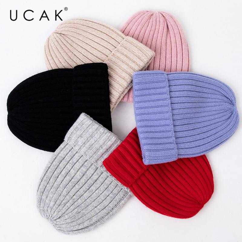 Beanie/Skull Caps UCAK Brand Solid Color Beanie Autumn Winter Pure Wool Casual Soft Warm Knitted Hats Women SkullCap 6 Colors Beanies A2, Black
Beanie/Skull Caps UCAK Brand Solid Color Beanie Autumn Winter Pure Wool Casual Soft Warm Knitted Hats Women SkullCap 6 Colors Beanies A2, Black