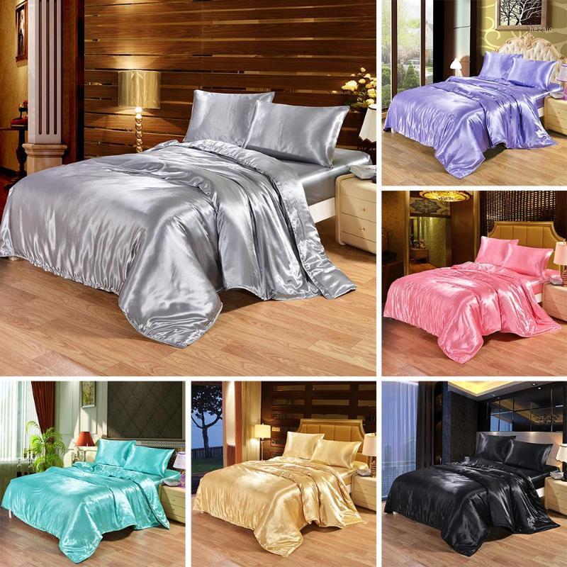 40Satin Silk Bedding Set Luxury Queen King Size Bed Set Quilt Duvet Cover And Pillowcase Bed Linen For Single Double Bedclothes1, White
40Satin Silk Bedding Set Luxury Queen King Size Bed Set Quilt Duvet Cover And Pillowcase Bed Linen For Single Double Bedclothes1, White