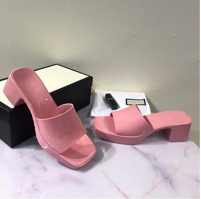 Brand Women Sandals High Heels Rubber Slide Sandal Black White Yellow Red Blue Pink Green Platform Slipper Chunky 5CM Heel height Shoes, 14
Brand Women Sandals High Heels Rubber Slide Sandal Black White Yellow Red Blue Pink Green Platform Slipper Chunky 5CM Heel height Shoes, 14