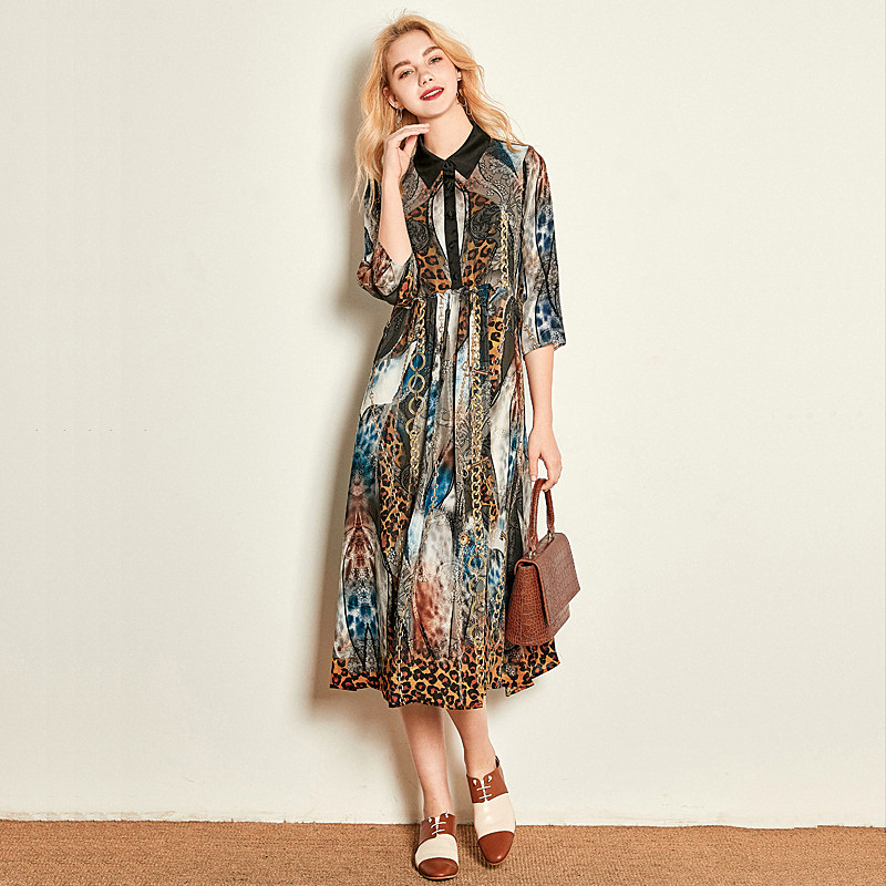 Summer New 2020 Casual Women American European Style Skin-friendly Silk Dressed in the Long Wild Leopard High-waisted Female 2wtz AHX2, Photo color
Summer New 2020 Casual Women American European Style Skin-friendly Silk Dressed in the Long Wild Leopard High-waisted Female 2wtz AHX2, Photo color