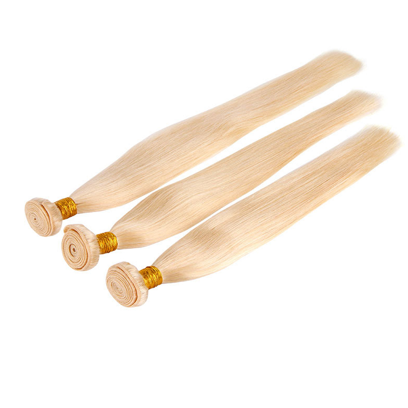 bleach blonde color 613 human hair brazilian peruvian malaysian indian straight virgin remy hairextensions can be dyed
