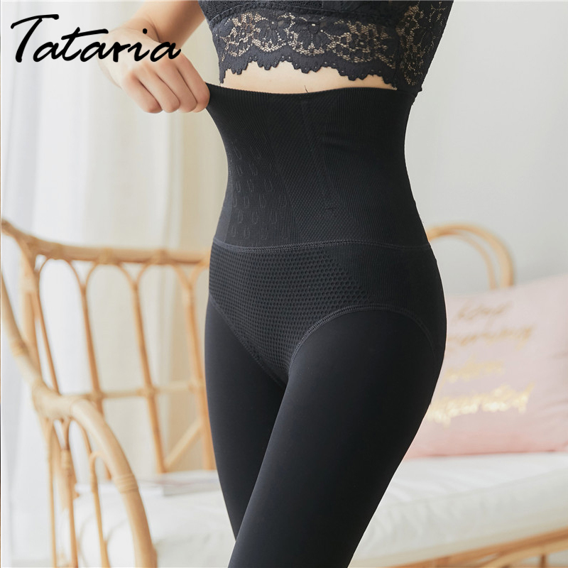 Tataria High Waisted Warm Leggings for Women Winter Thick Leggins Women Winter Warm Pants Female Slim Super Elastic Leggings 201014