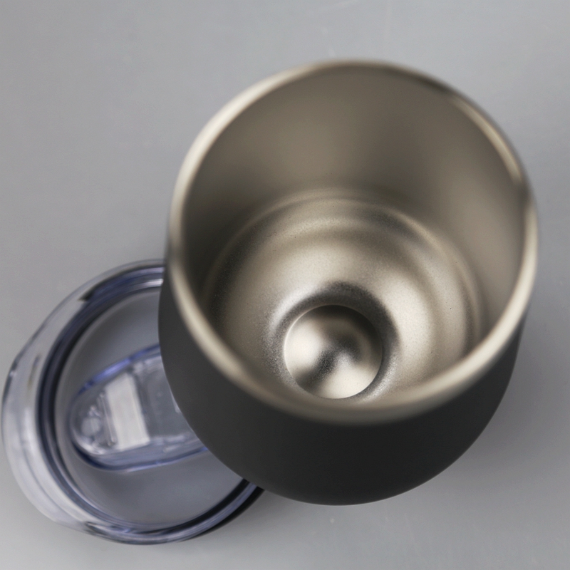 12oz Wine Tumbler Powder Coated Coffee Mugs Beer Glass Water Bottle 2 Layer Vacuum Insulated Beer Mug Party Champagne Mugs with Li2068302