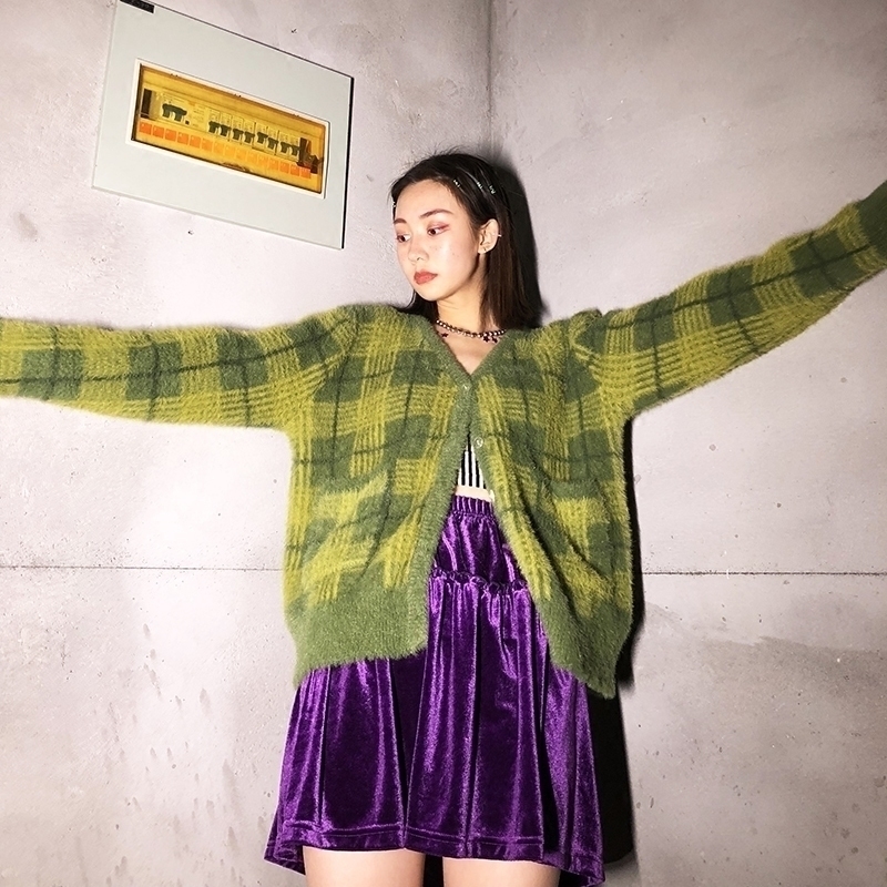 cardigans women vintage kawaii green plaid cropped sweater Button front Cardigan pocket Feminino WITH tag 201130, Army green
cardigans women vintage kawaii green plaid cropped sweater Button front Cardigan pocket Feminino WITH tag 201130, Army green
