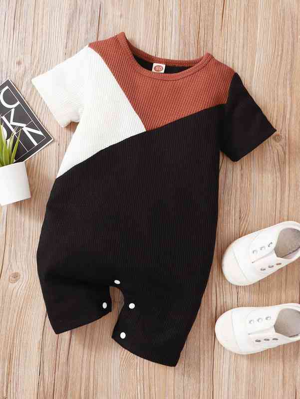 Baby Waffle Knit Cut And Sew Romper SHE