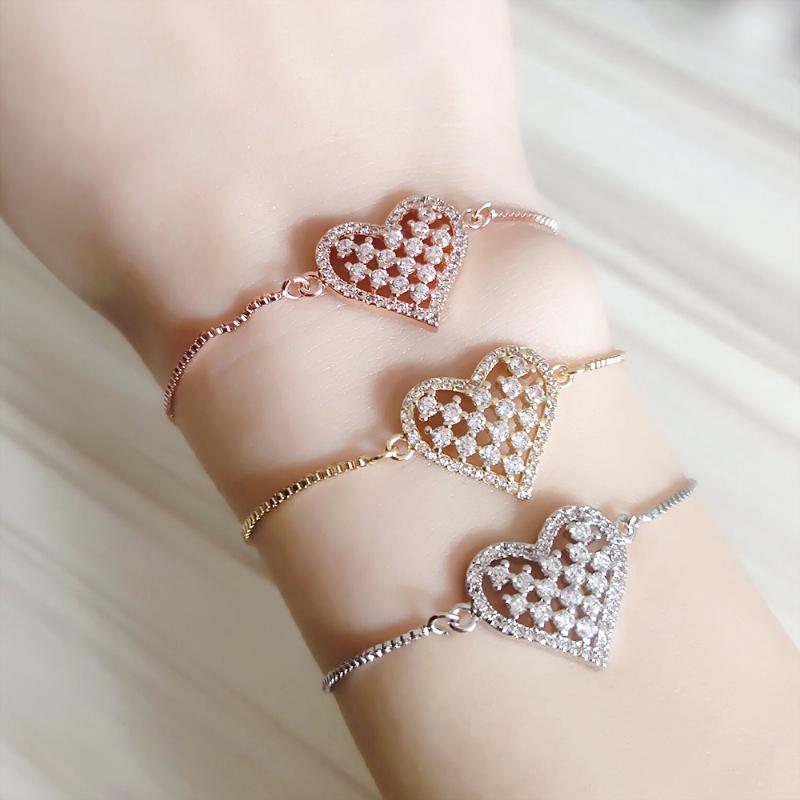 Gold Filled Heart Charm Bracelet Women Silver-Plate Heart Tennis Bracelet Cubic Zirconia Summer Jewelry 2021 pulseras mujer moda
Gold Filled Heart Charm Bracelet Women Silver-Plate Heart Tennis Bracelet Cubic Zirconia Summer Jewelry 2021 pulseras mujer moda