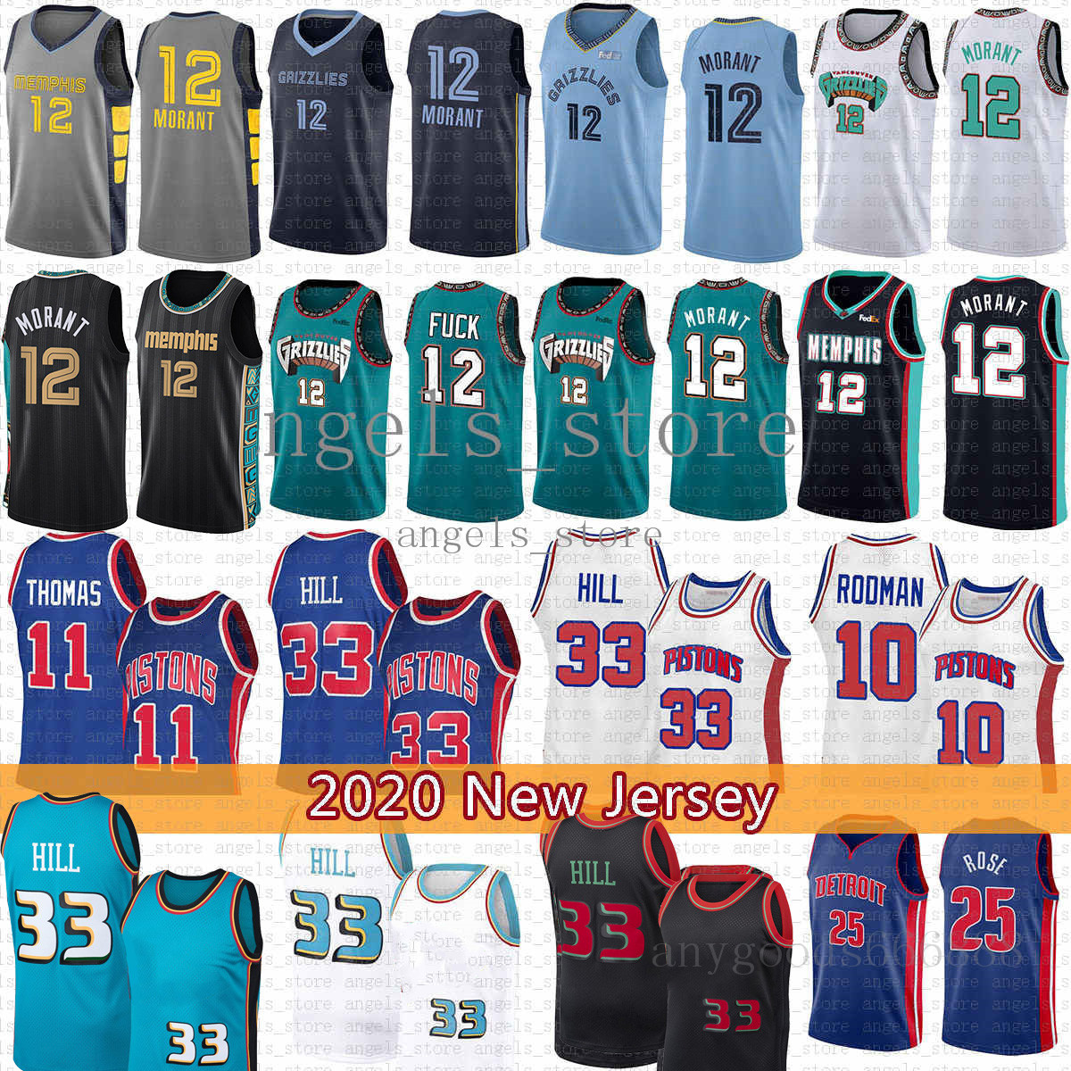 Grant 33 Hill Ja 12 Morant Basketball Jersey Isiah 11 Thomas Dennis 10 Rodman Derrick 25 Rose jerseys Ivory, Black;red
Grant 33 Hill Ja 12 Morant Basketball Jersey Isiah 11 Thomas Dennis 10 Rodman Derrick 25 Rose jerseys Ivory, Black;red