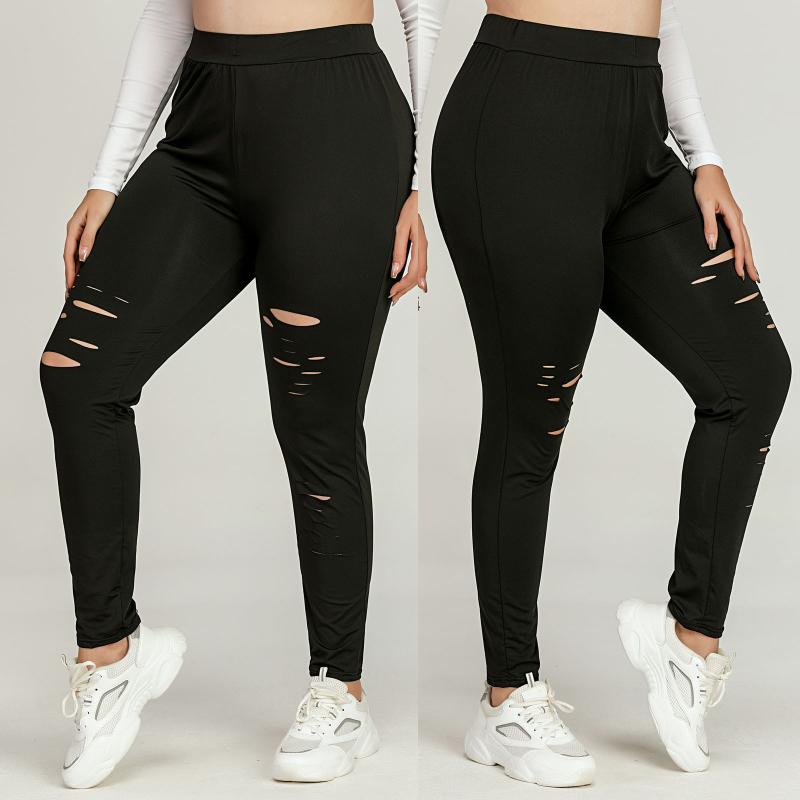 2020 New Women Sexy High Waist Seamless Plus Size Hole Leggings Elastic Waist Sports Fitness Breathable Casual Yoga Pants, Black
2020 New Women Sexy High Waist Seamless Plus Size Hole Leggings Elastic Waist Sports Fitness Breathable Casual Yoga Pants, Black