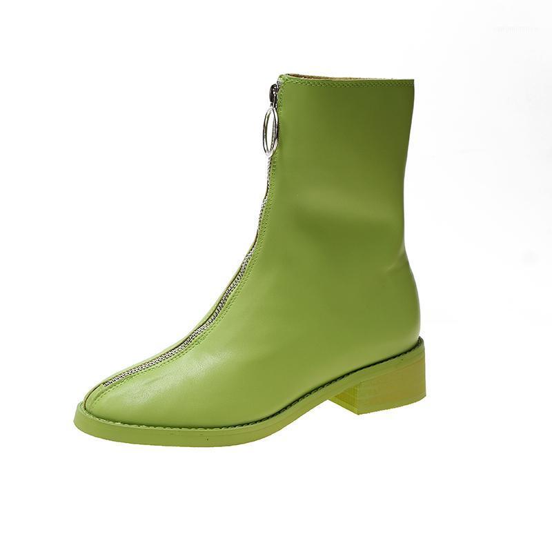 Front Zipper Boots Female 2020 New British Wind Breathable Shoes Spring And Autumn In The Tube Single Boots1, White
Front Zipper Boots Female 2020 New British Wind Breathable Shoes Spring And Autumn In The Tube Single Boots1, White