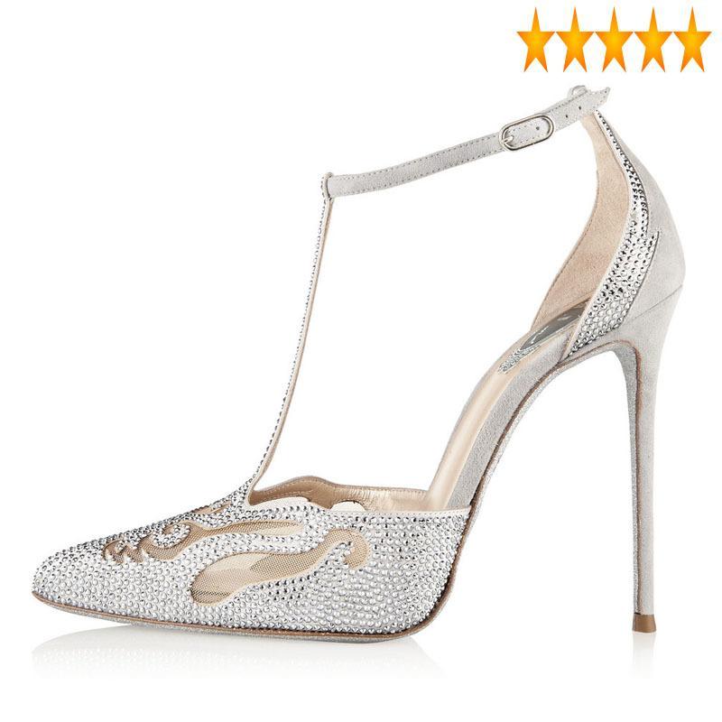New Pointy Silver Hollow Sexy High Heel T-Strap Pumps Women 2021 Fashion Wedding Shoes Elegant Buckle Plus Size 34-41
New Pointy Silver Hollow Sexy High Heel T-Strap Pumps Women 2021 Fashion Wedding Shoes Elegant Buckle Plus Size 34-41