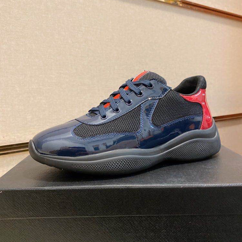 2020 Men America Cup Designer Sneakers Top Patent Leather Flat Trainers Black Blue Mesh Lace-up Nylon Casual Shoes Outdoor Runner Shoes, Color 1
2020 Men America Cup Designer Sneakers Top Patent Leather Flat Trainers Black Blue Mesh Lace-up Nylon Casual Shoes Outdoor Runner Shoes, Color 1