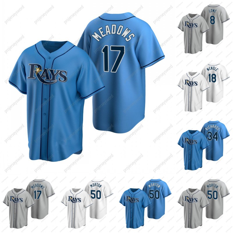 #17 Austin Meadows Jersey 8 Brandon Lowe 18 Joey Wendle 34 Trevor Richards 50 Charlie Morton Men Women Youth Custom Baseball Jerseys, Blue;black
#17 Austin Meadows Jersey 8 Brandon Lowe 18 Joey Wendle 34 Trevor Richards 50 Charlie Morton Men Women Youth Custom Baseball Jerseys, Blue;black