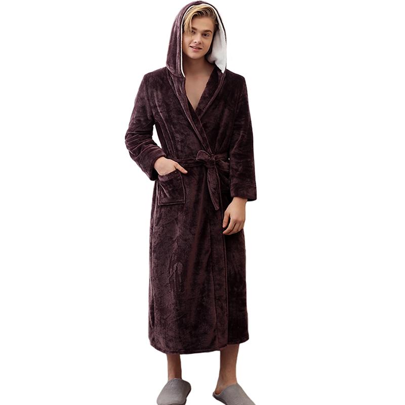Men Plus Size Warm Flannel Bathrobe Autumn Winter Hooded Long Robe Kimono Thick Sleepwear Nightgown Male Loose Home Wear Pajamas, Pink
Men Plus Size Warm Flannel Bathrobe Autumn Winter Hooded Long Robe Kimono Thick Sleepwear Nightgown Male Loose Home Wear Pajamas, Pink