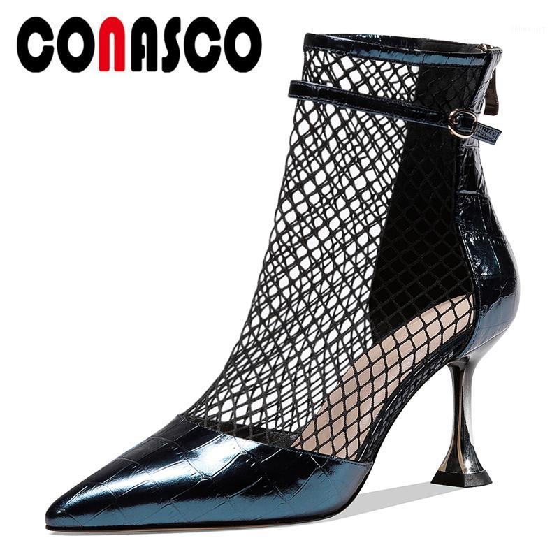 CONASCO Women Cow Patent Leather Summer Ankle Boots New Fashion Sexy Breathable Mesh Rome Thin High Heel Back Zipper Boots Woman1, Black
CONASCO Women Cow Patent Leather Summer Ankle Boots New Fashion Sexy Breathable Mesh Rome Thin High Heel Back Zipper Boots Woman1, Black