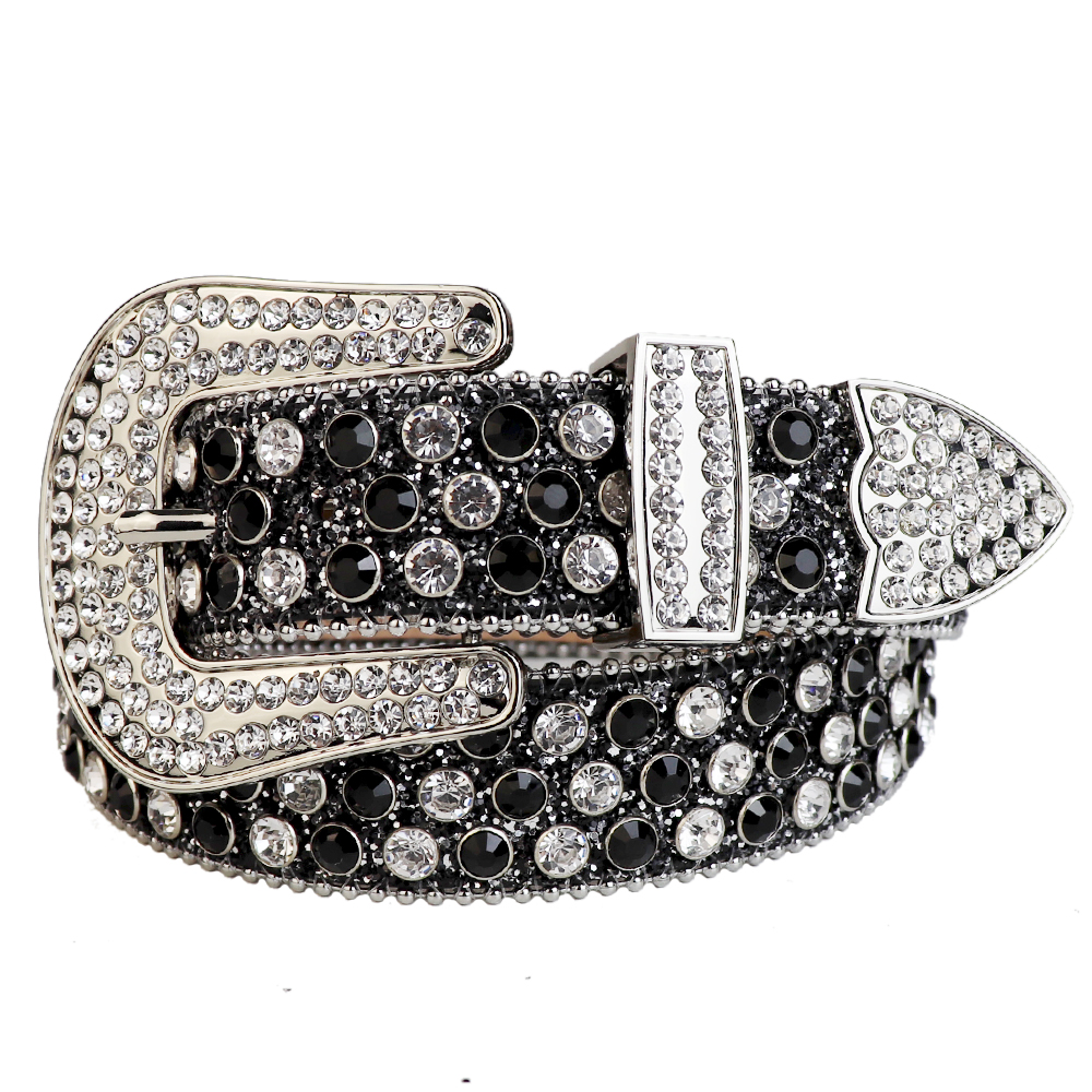 Fashion Black & Silver Glitter Crystal Belt with Silver Buckle Removable Western Cowboy Bling Bling Rhinestone Belt Men & Women, Black;brown
Fashion Black & Silver Glitter Crystal Belt with Silver Buckle Removable Western Cowboy Bling Bling Rhinestone Belt Men & Women, Black;brown
