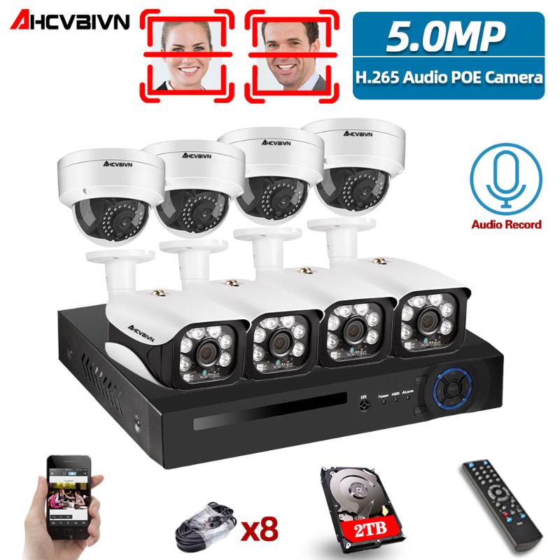 Face Detection H.265 8CH 5MP 4K HD CCTV Set Video Surveillance Kit Security Camera System Audio IP Cam P2P POE NVR Kit 2TB HDD
Face Detection H.265 8CH 5MP 4K HD CCTV Set Video Surveillance Kit Security Camera System Audio IP Cam P2P POE NVR Kit 2TB HDD