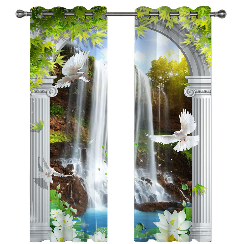 Waterfall Luxury Blackout 3D Window Curtain For Living Room office Bedroom 3d waterfall Decoration curtains, Green
Waterfall Luxury Blackout 3D Window Curtain For Living Room office Bedroom 3d waterfall Decoration curtains, Green