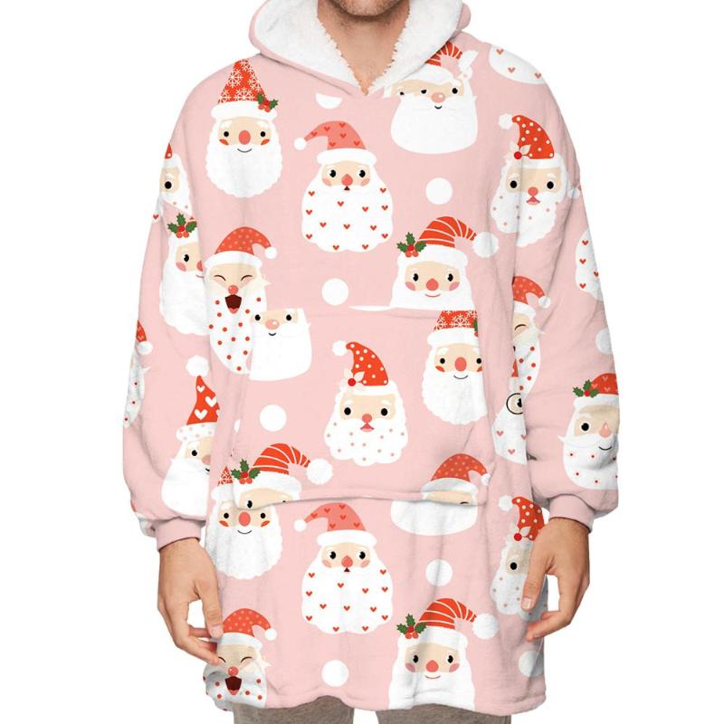 Christmas Couple Wearable Both Sides Soft Blanket Adult Winter Warm Fleece Hooded Blanket With Sleeves Plush Hoodie
Christmas Couple Wearable Both Sides Soft Blanket Adult Winter Warm Fleece Hooded Blanket With Sleeves Plush Hoodie