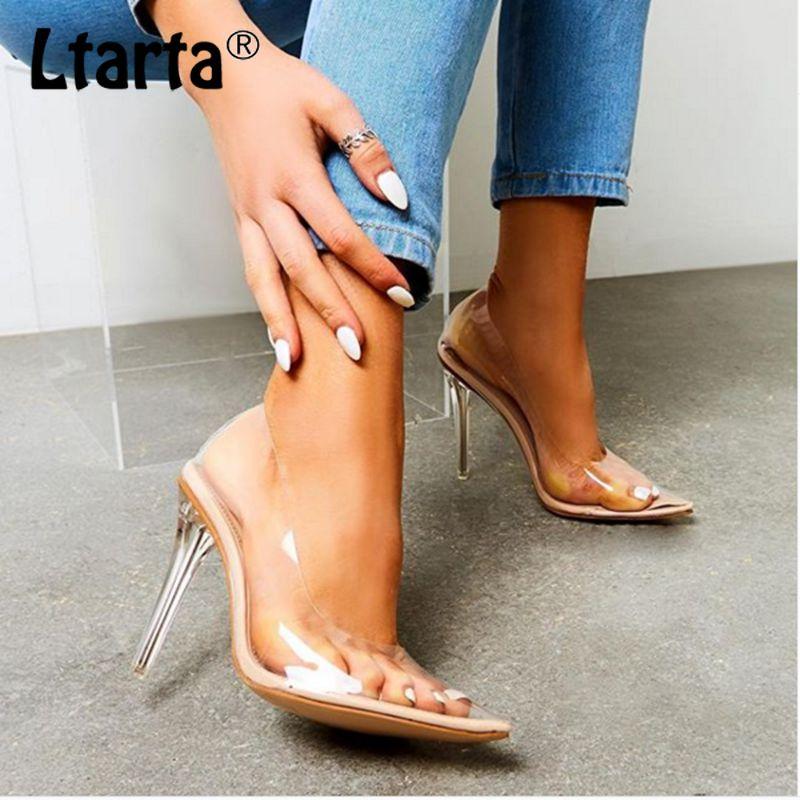 LTARTA Women Pumps PVC Transparent High Heels Sexy Pointed Toe Leopard Grain Party Shoes Lady Thin Heels Pumps Size 42 LXM, Apricot
LTARTA Women Pumps PVC Transparent High Heels Sexy Pointed Toe Leopard Grain Party Shoes Lady Thin Heels Pumps Size 42 LXM, Apricot