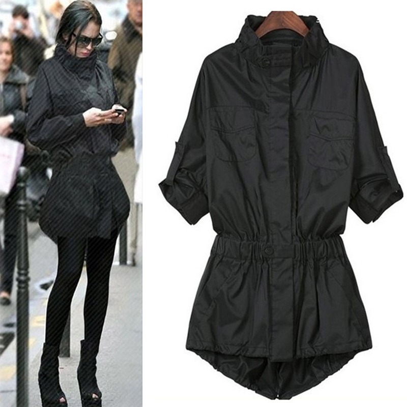 2021 New Spring Trench Coat Women's Elastic Waistline Windbreakers Plus Size 4xl Tall Black Streetwear Outerwear ISWZ
2021 New Spring Trench Coat Women's Elastic Waistline Windbreakers Plus Size 4xl Tall Black Streetwear Outerwear ISWZ
