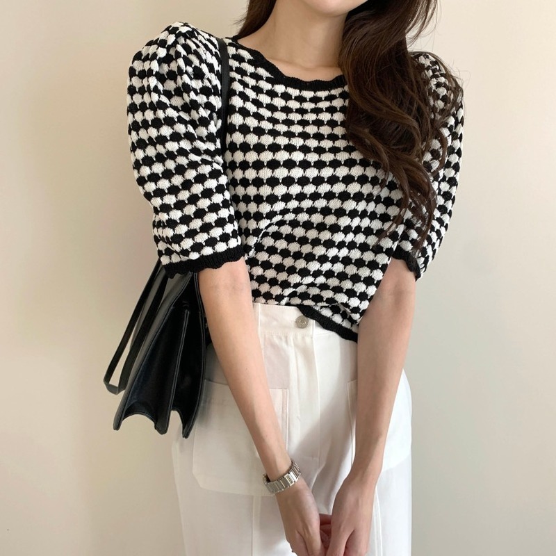 2021 New Women's Fashionable Sweaters Dot Retail Wave the Neck-neck Half Sleeve Loose Mesh Tops Outerwear Spring L1RF, Brown
2021 New Women's Fashionable Sweaters Dot Retail Wave the Neck-neck Half Sleeve Loose Mesh Tops Outerwear Spring L1RF, Brown