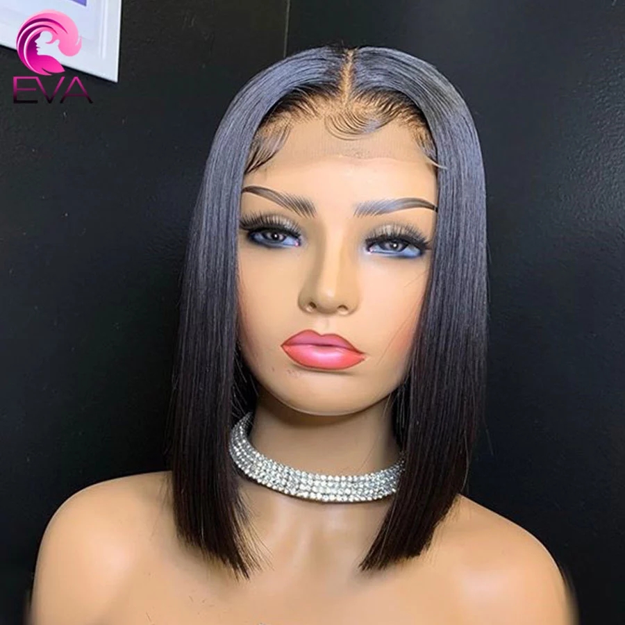 Brazilian Wig Straight Short Bob Lace Front Wigs 13x4 synthetic Wigs heat resistant hair Pre-plucked With Babyhair Non-Remy