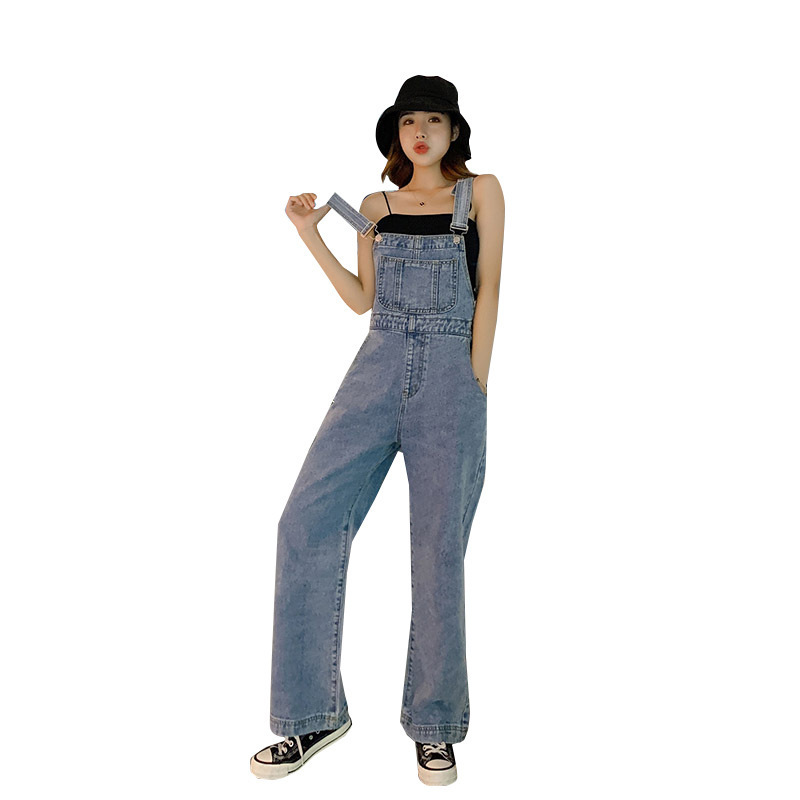 Lguc.H Denim Overalls Jumpsuit Women Loose High Waist Jeans Woman Straight Women Jeans Casual Korean Style Jean Femme XS 201105