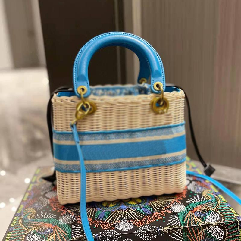 Designer Women Fashion Bags Paris classic lady Rattan Straw Tote Bag Embroidered Logo Crossbody Shopping Handbags Lady Weave Basket Totes Shoulder Handbag, Grey
Designer Women Fashion Bags Paris classic lady Rattan Straw Tote Bag Embroidered Logo Crossbody Shopping Handbags Lady Weave Basket Totes Shoulder Handbag, Grey