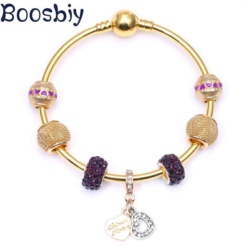 Charm Bracelets Classical Forever Love Heart Pendants Fits Gold Color Snake Chain Bracelet DIY Fashion Brand Jewelry Gift For Women
Charm Bracelets Classical Forever Love Heart Pendants Fits Gold Color Snake Chain Bracelet DIY Fashion Brand Jewelry Gift For Women