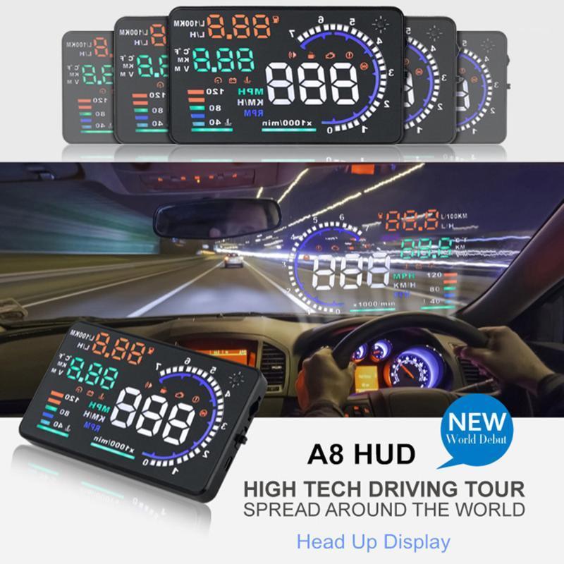 OBD2 5.5' HUD A8 Car Head Up Display LED Windscreen Projector OBD Scanner Speed Fuel Warning Alarm Data Diagnostic Tool PK D20001
OBD2 5.5' HUD A8 Car Head Up Display LED Windscreen Projector OBD Scanner Speed Fuel Warning Alarm Data Diagnostic Tool PK D20001