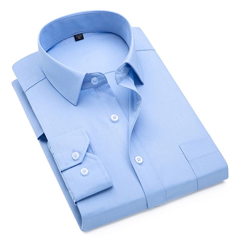 Solid 8xl Plus Size work Shirts for Men long Sleeve Mens Dress Shirts Regular Fit Light Blue White Social Pocket Shirt New 2020
Solid 8xl Plus Size work Shirts for Men long Sleeve Mens Dress Shirts Regular Fit Light Blue White Social Pocket Shirt New 2020