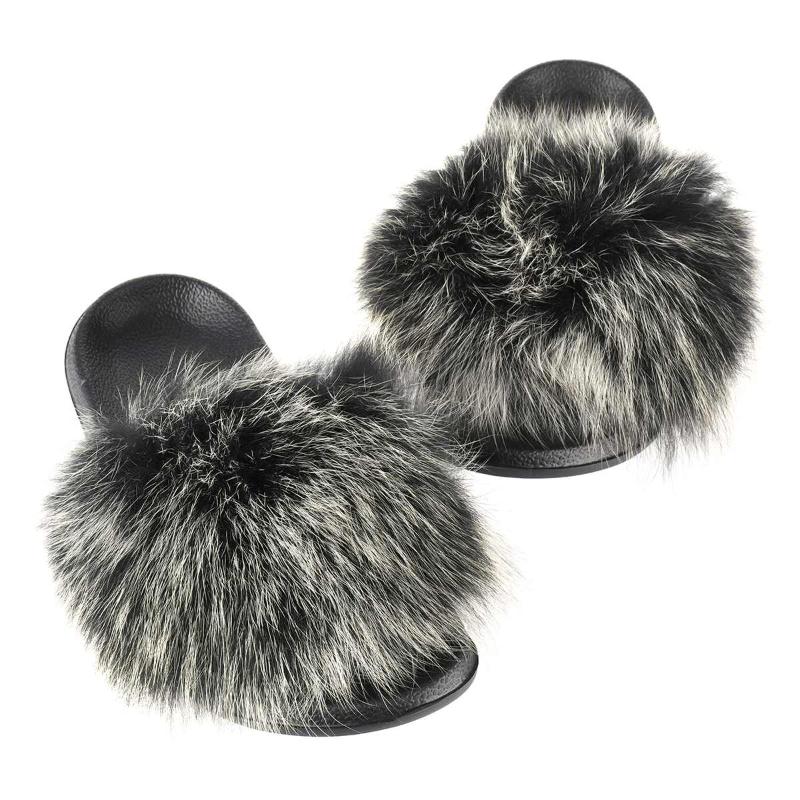 Nis Winter Fluffy Raccoon Slippers Shoes Women Real Faux Fur Flip Flop Flat Furry Fur Slides Outdoor Sandals Woman Amazing Shoes
Nis Winter Fluffy Raccoon Slippers Shoes Women Real Faux Fur Flip Flop Flat Furry Fur Slides Outdoor Sandals Woman Amazing Shoes