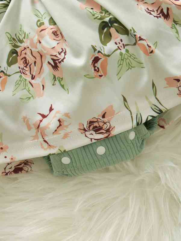 Baby Girl Floral Print Bow Front Dress SHE