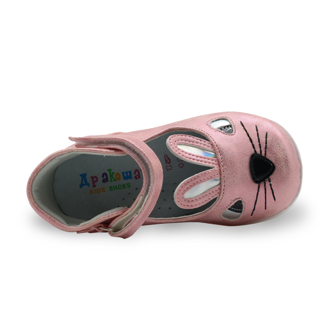Children's Spring Autumn Summer Sandals for Girls with Cute Rabbit Ear Toddler Kids Hook & Loop Orthopedic Casual Shoes 201113