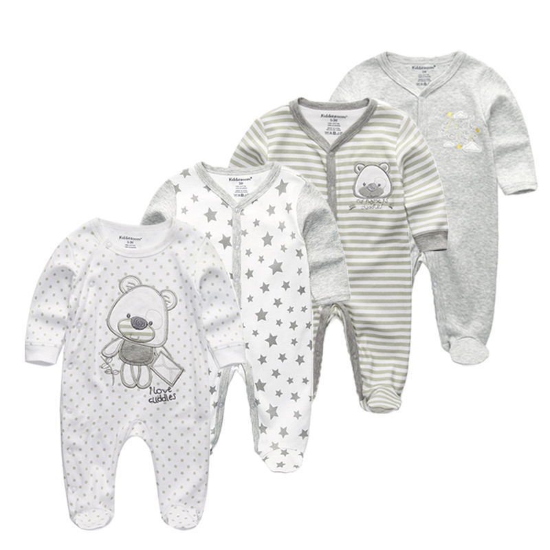 4 PCS/lot Kids Boys Girls Clothes Baby Pajamas springShort Sleeve Set Cartoon Children's Sleepwear LJ200827