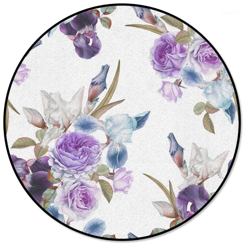 Rose Flower Purple Iris Printed Round Carpet for Living Room Kids Bedroom Table Sofa Carpet Area Rug Mats1, As pic
Rose Flower Purple Iris Printed Round Carpet for Living Room Kids Bedroom Table Sofa Carpet Area Rug Mats1, As pic