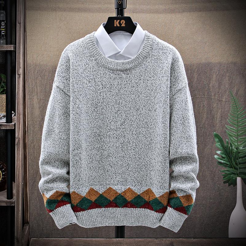 Men's Sweaters Pullover Men Vintage Sweater Flat Knitted Clothing 2021 Japan Style Cotton Geometric Korean Arrivals, Gray
Men's Sweaters Pullover Men Vintage Sweater Flat Knitted Clothing 2021 Japan Style Cotton Geometric Korean Arrivals, Gray